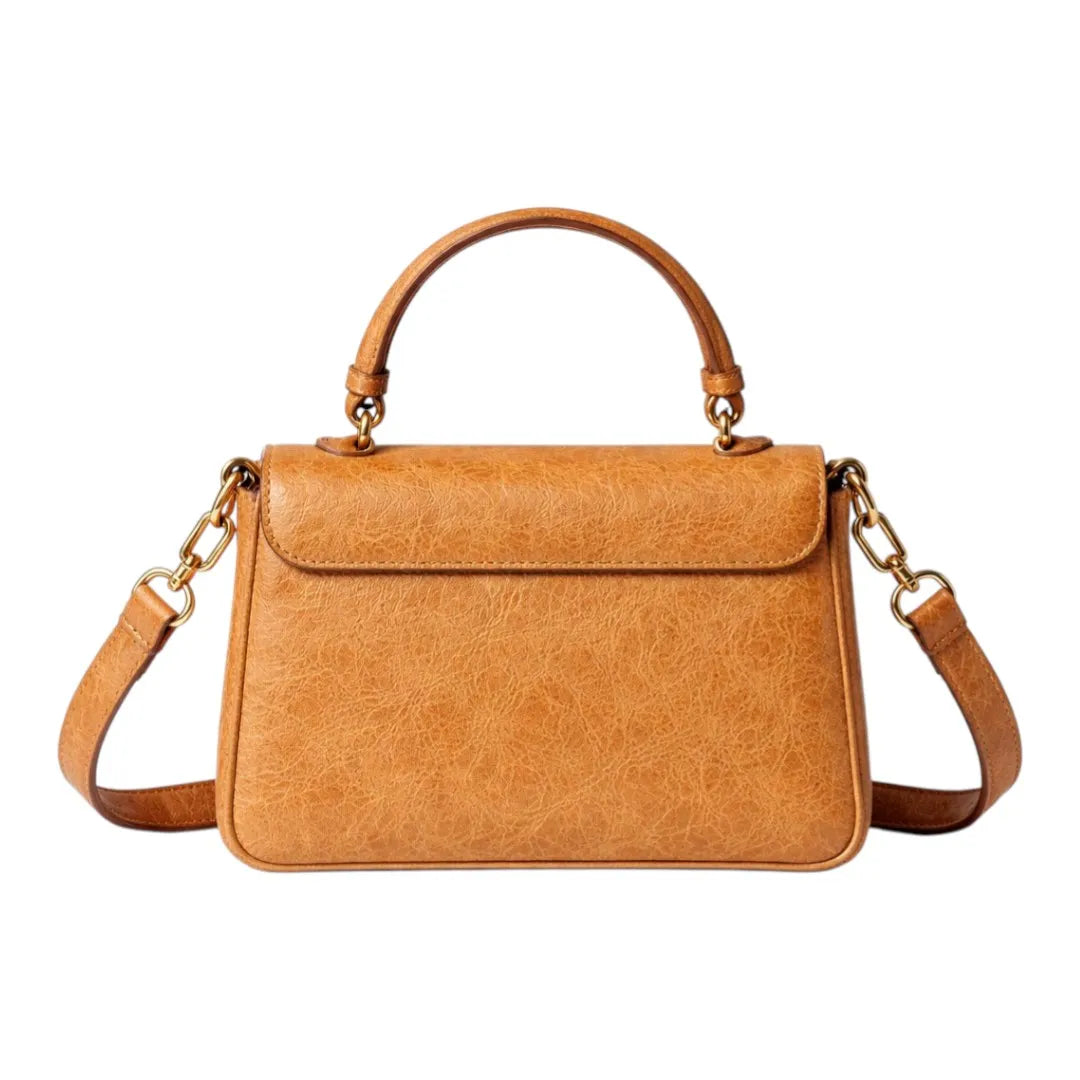 Perzo Modern Textured Lock Style Shoulder Bag