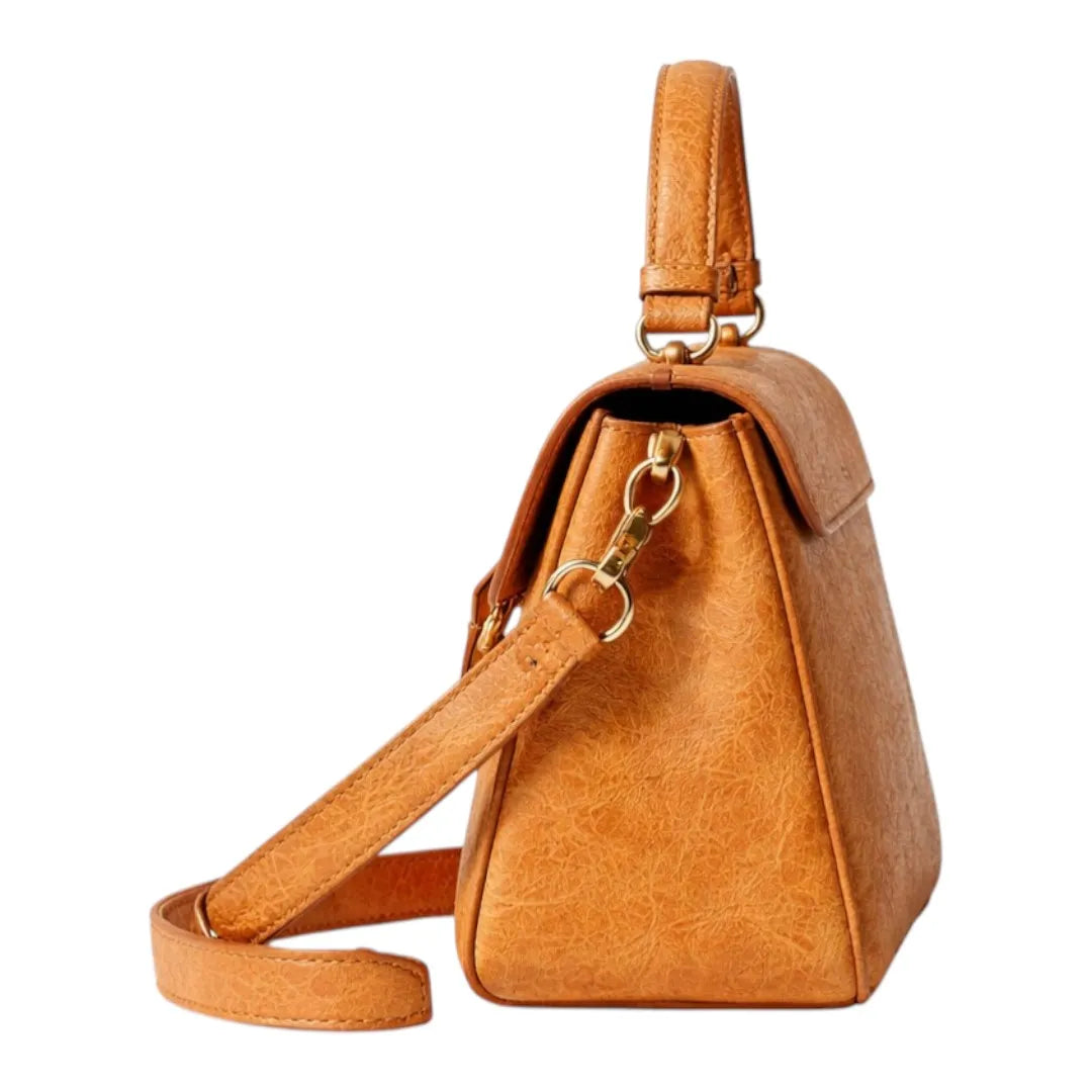 Perzo Modern Textured Lock Style Shoulder Bag